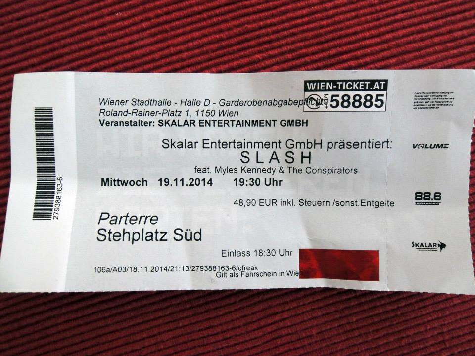 Slash feat. Myles Kennedy and The Conspirators – Dunaj, Stadthalle (19.11.2014)