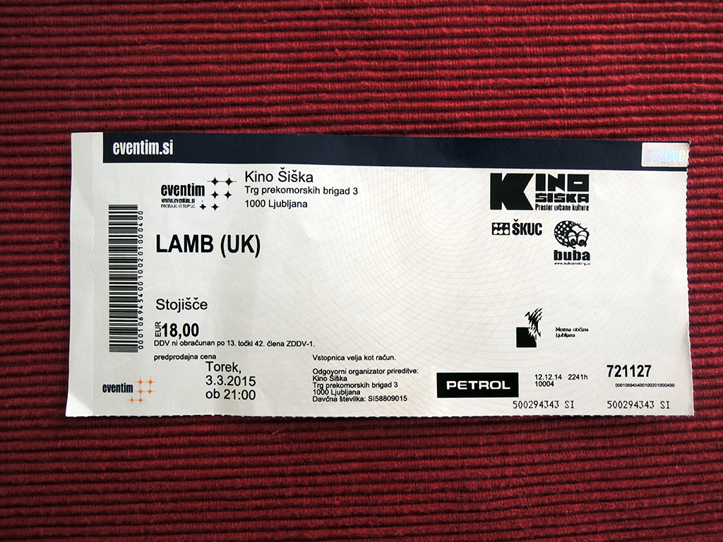 Lamb – Ljubljana, Kino Šiška (3.3.2015)